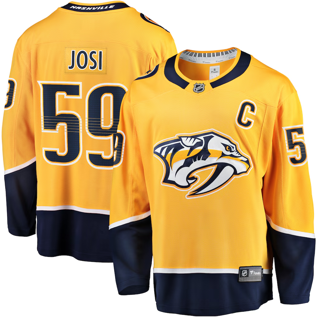 Men's Nashville Predators Roman Josi #59 Fanatics Yellow Home Premium Jersey
