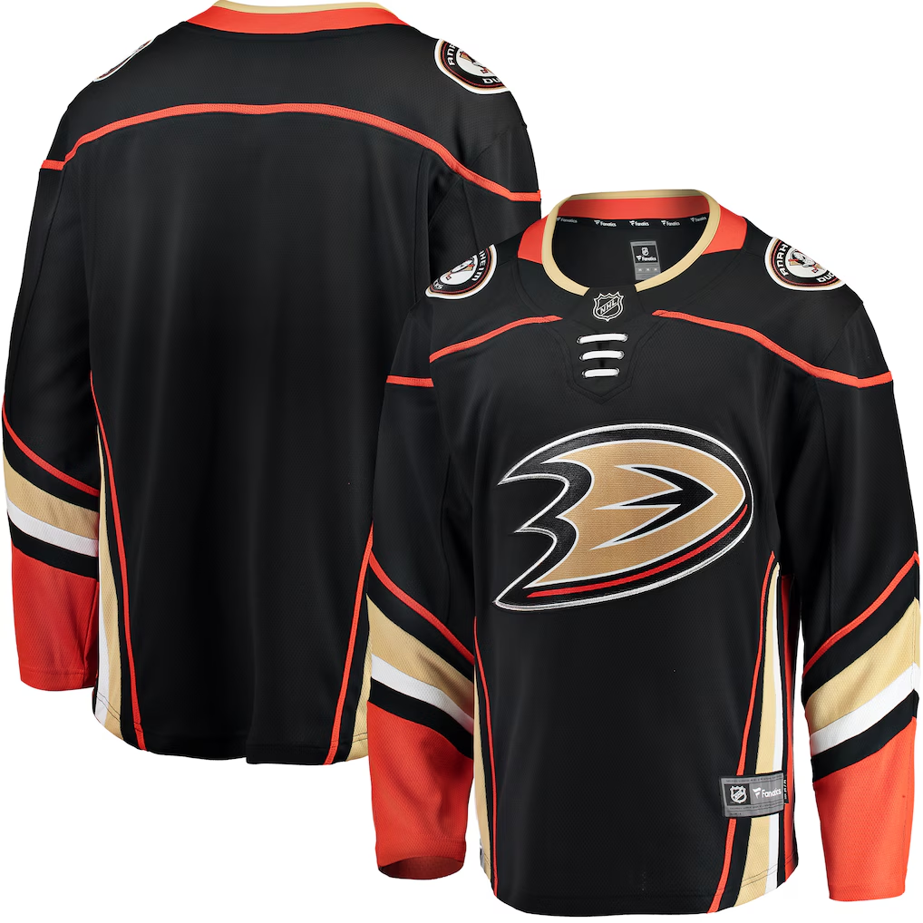 Men's Anaheim Ducks Fanatics Black Breakaway Home Blank Jersey