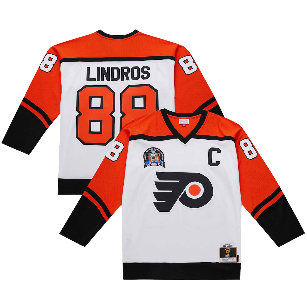 Men's Philadelphia Flyers Eric Lindros #88 White 1996-97 Power Play Jersey
