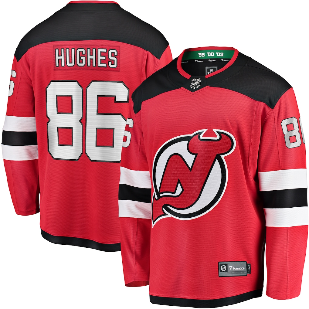 Men's New Jersey Devils Jack Hughes #86 Fanatics Red Player Jersey