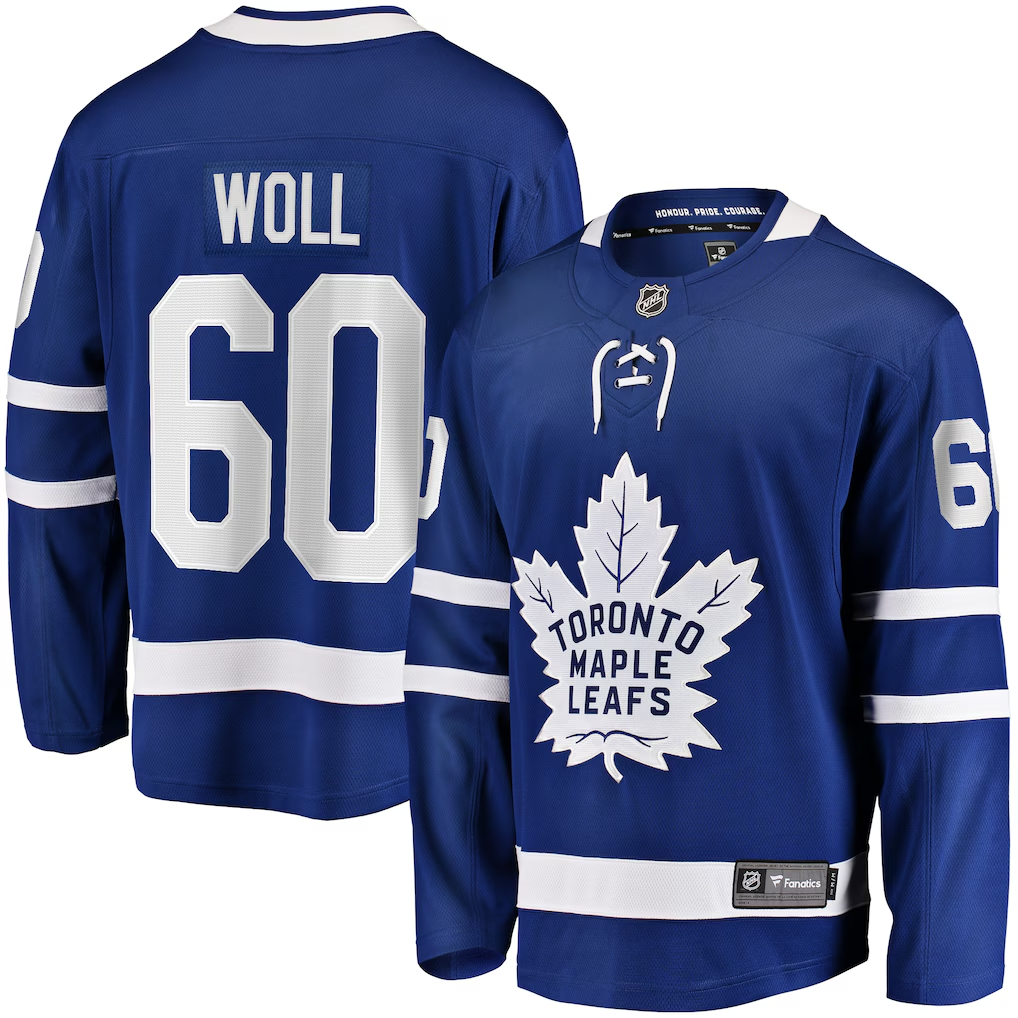 Men's Toronto Maple Leafs Joseph Woll #60 Fanatics Blue Home Breakaway Player Jersey