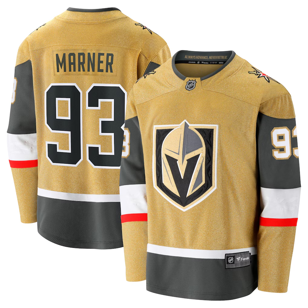 Men's Vegas Golden Knights Mitch Marner #93 Fanatics Gold Player Jersey