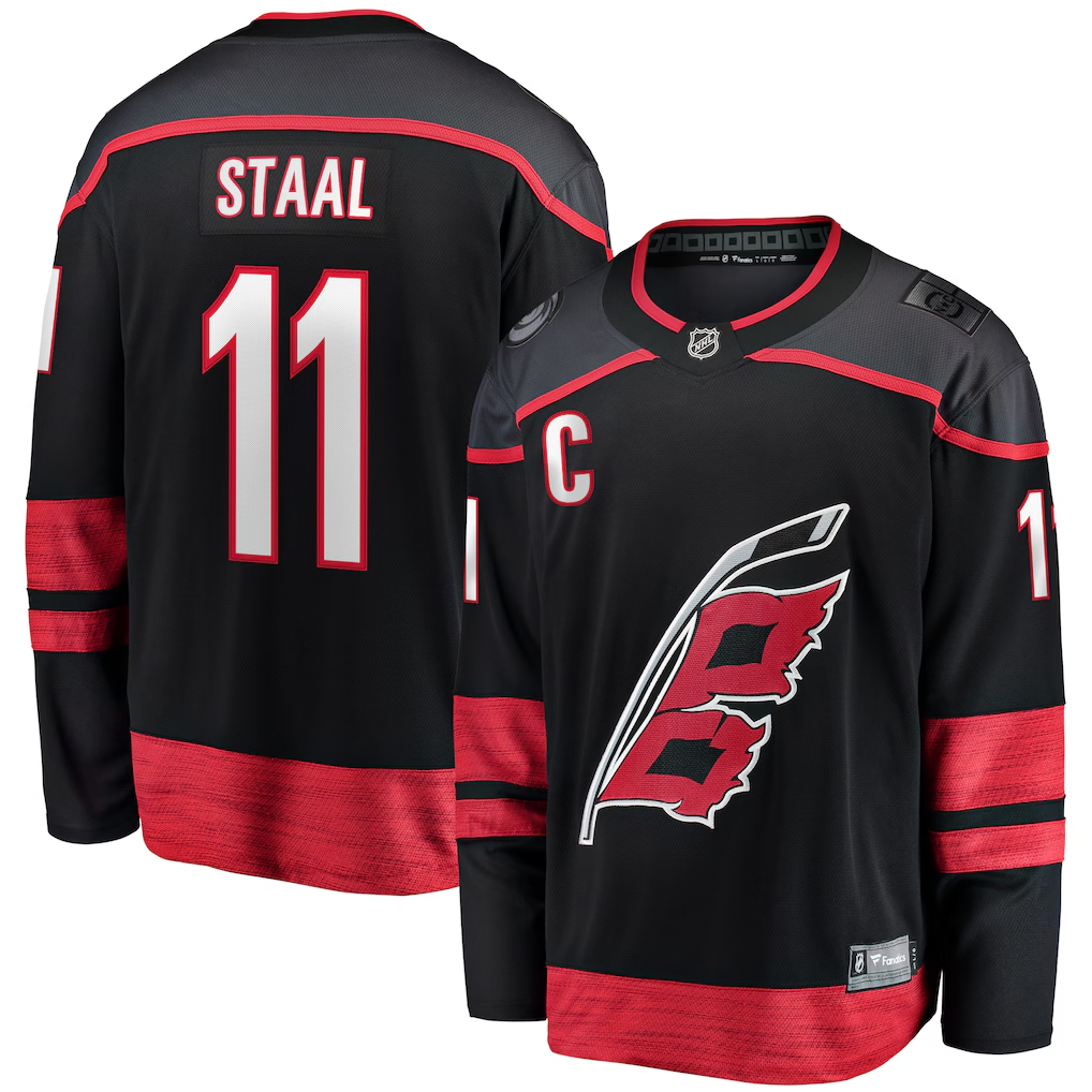 Men's Carolina Hurricanes Jordan Staal #11 Fanatics Black Player Jersey