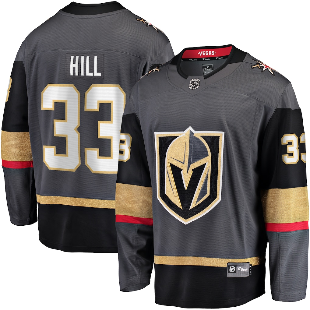 Men's Vegas Golden Knights Adin Hill #33 Fanatics Gray Alternate Breakaway Jersey