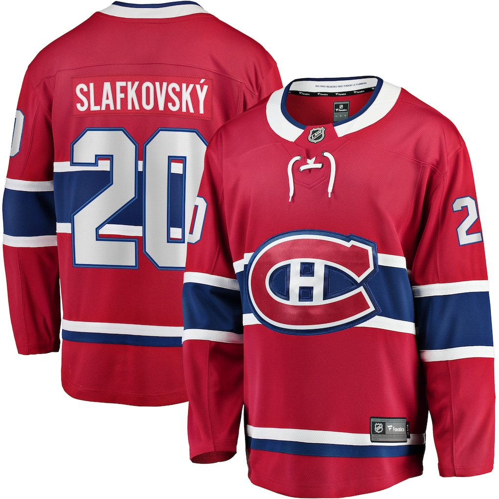 Men's Montreal Canadiens Juraj Slafkovsky #20 Fanatics Red Breakaway Jersey