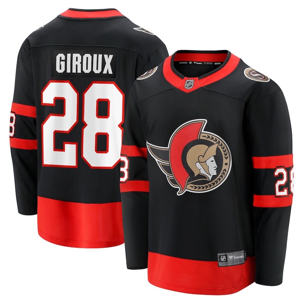Men's Ottawa Senators Claude Giroux #28 Fanatics Black Home Breakaway Player Jersey