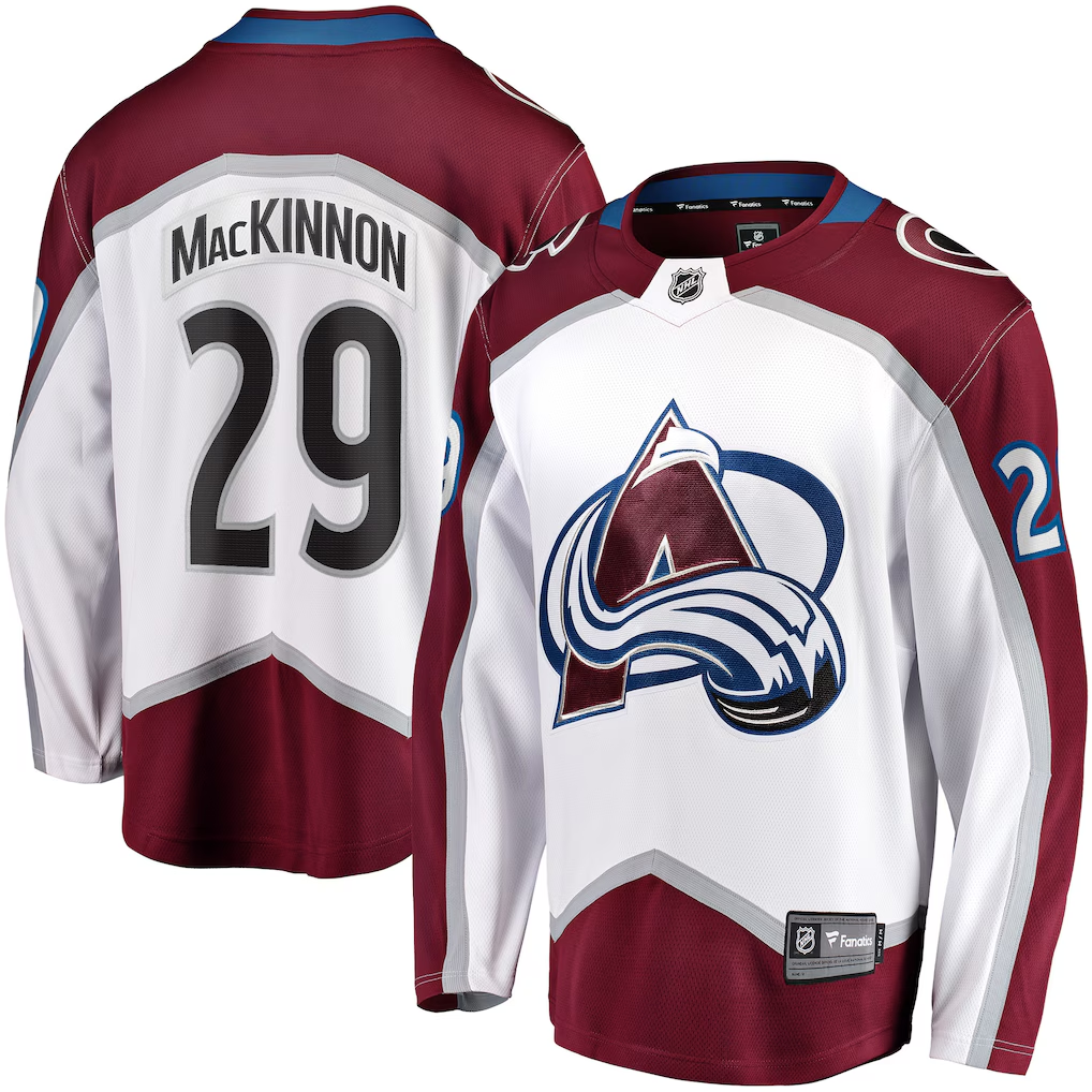 Men's Colorado Avalanche Nathan MacKinnon #29 Fanatics White Breakaway Jersey