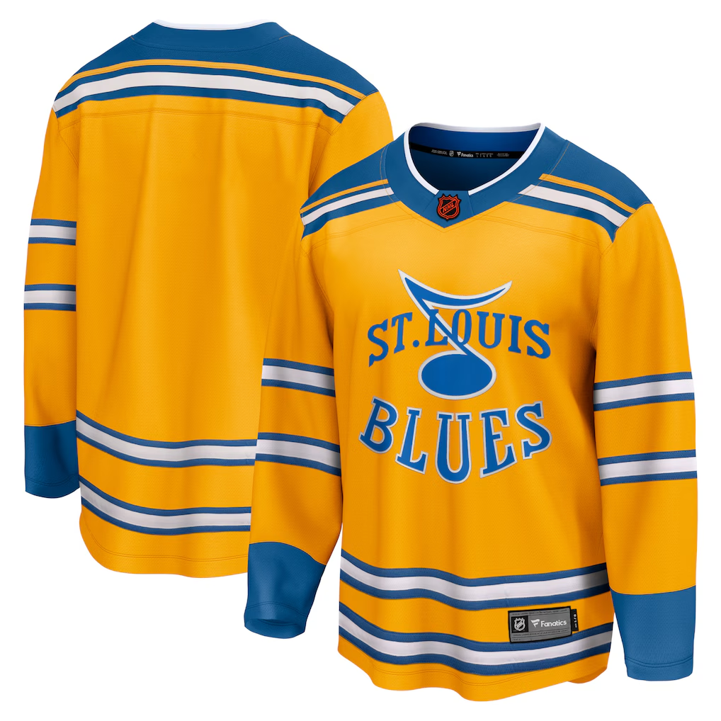 Men's St. Louis Blues Fanatics Yellow Blank Jersey