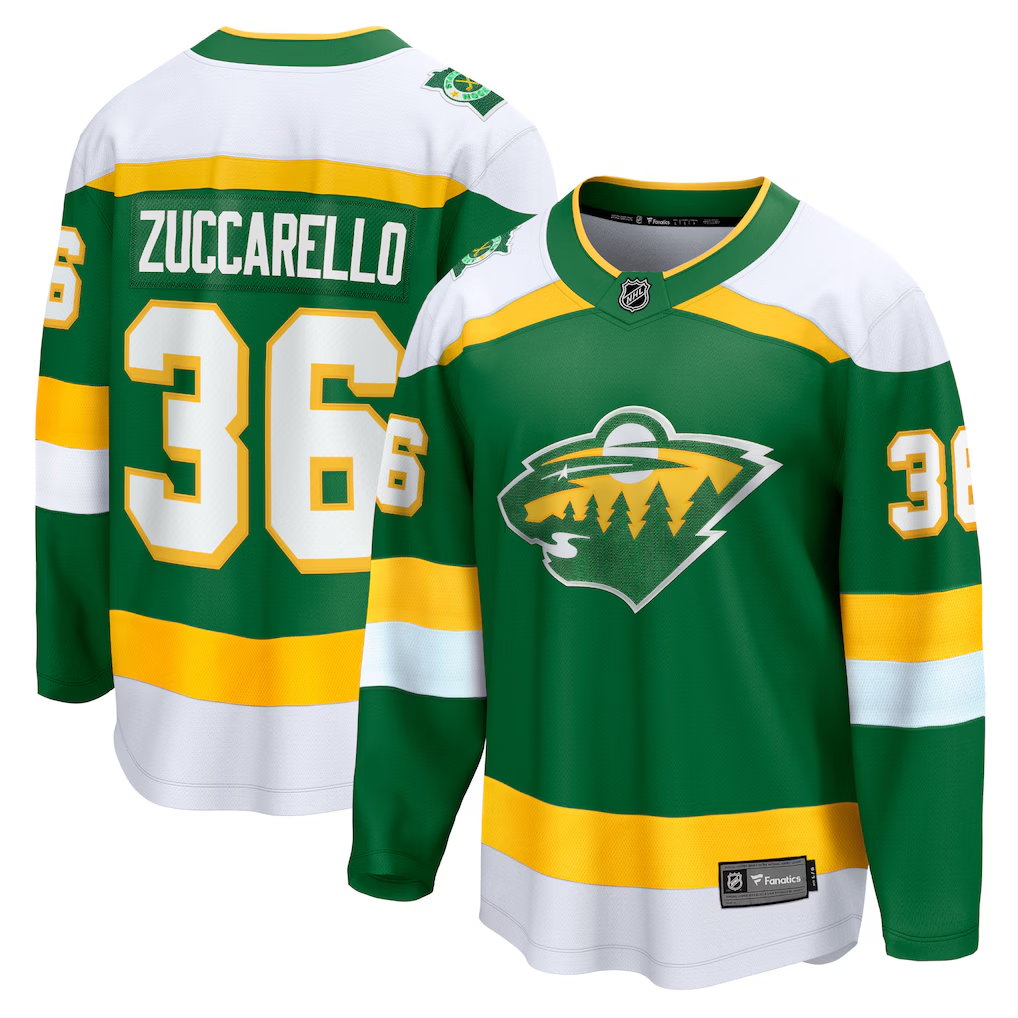 Men's Minnesota Wild Mats Zuccarello #36 Fanatics Green 2023/24 Alternate Breakaway Jersey