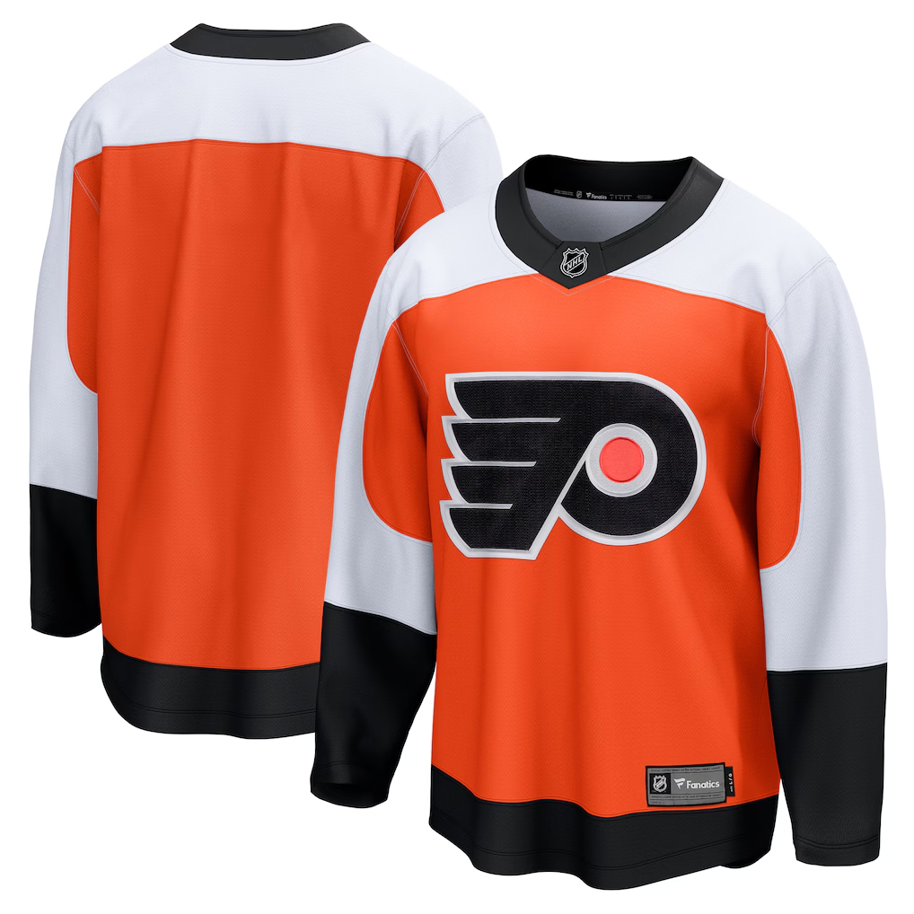 Men's Philadelphia Flyers Fanatics Burnt Orange Home Breakaway Blank Jersey