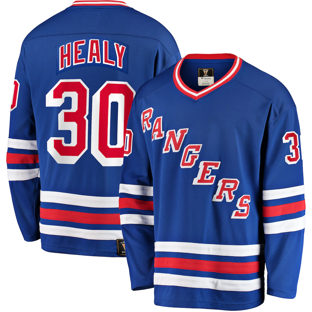 Men's New York Rangers Glenn Healy #23 Fanatics Blue Premier Breakaway Retired Player Jersey