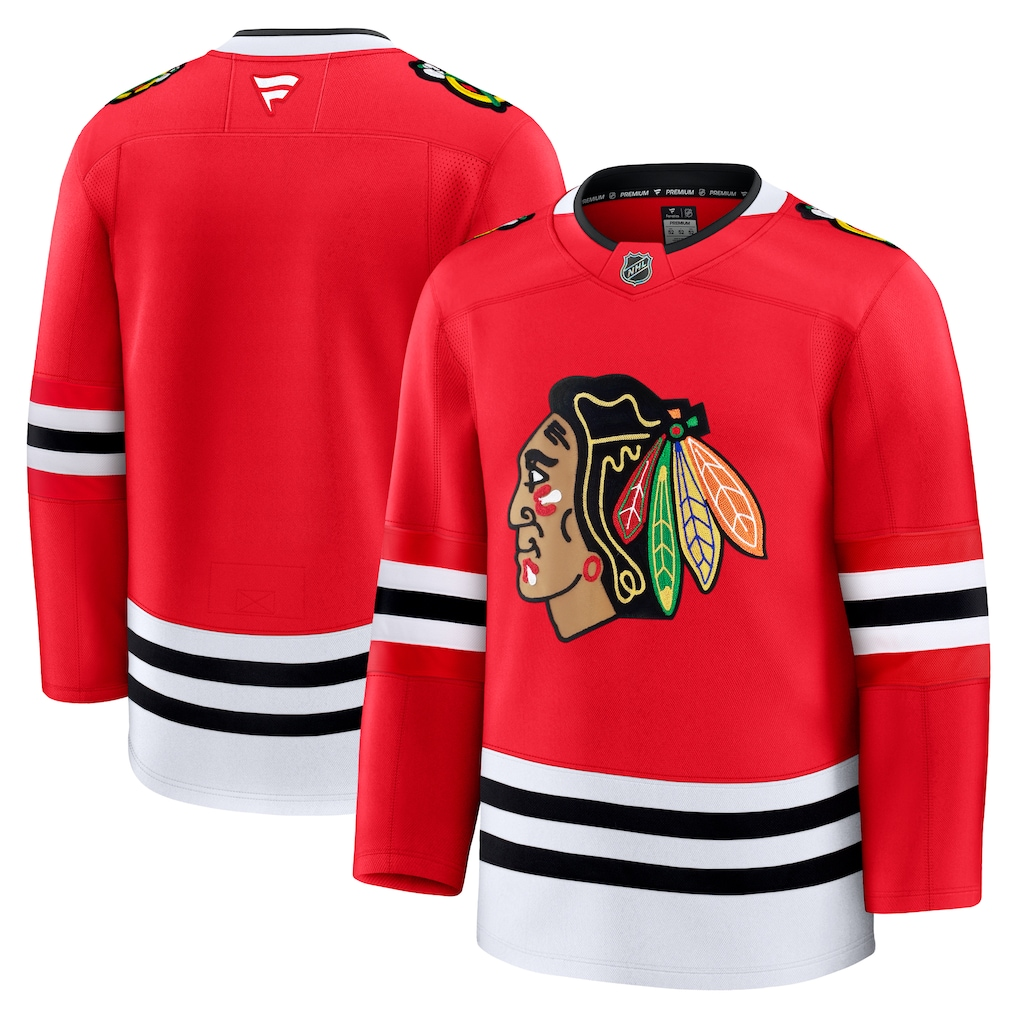 Men's Chicago Blackhawks Fanatics Red Home Premium Blank Jersey