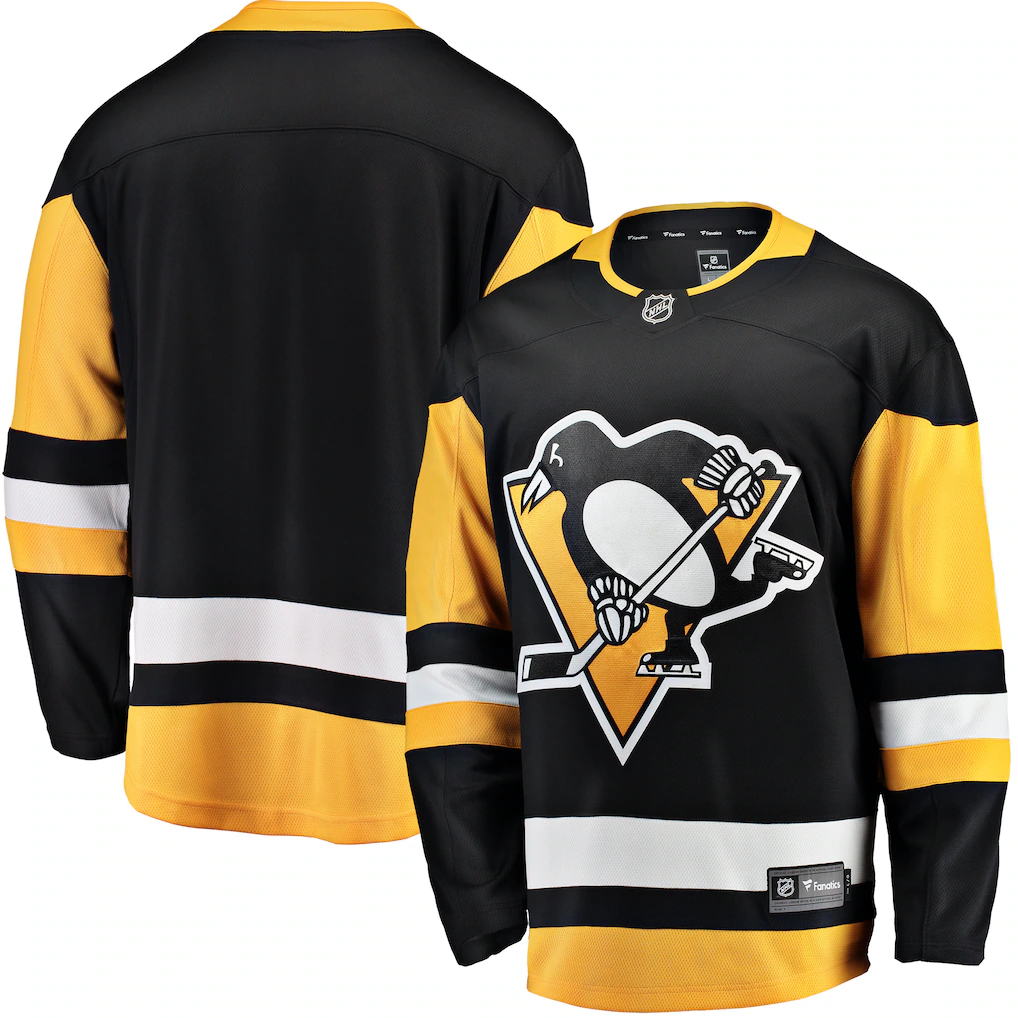 Men's Pittsburgh Penguins Fanatics Black Breakaway Home Blank Jersey
