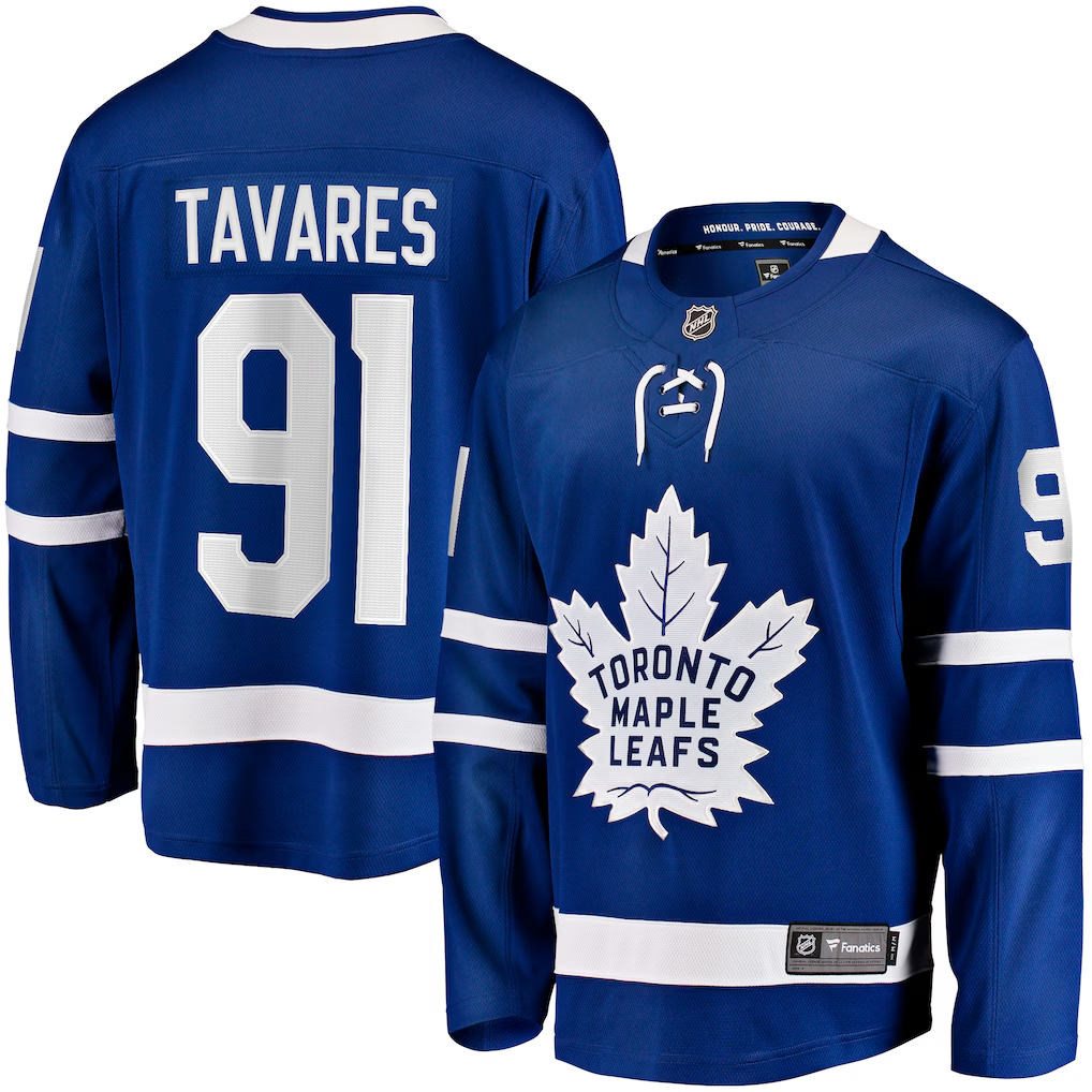 Men's Toronto Maple Leafs John Tavares #91 Fanatics Blue Home Breakaway Player Jersey
