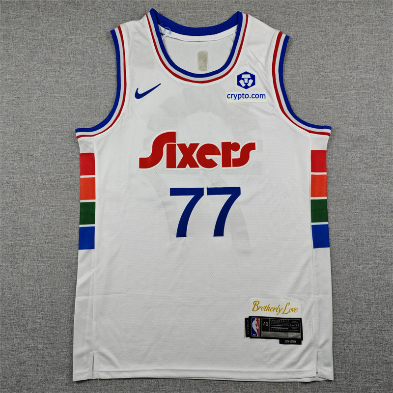Men's Philadelphia 76ers V. J. Edgecombe #77 White 2024/25 Swingman Player Jersey - City Edition