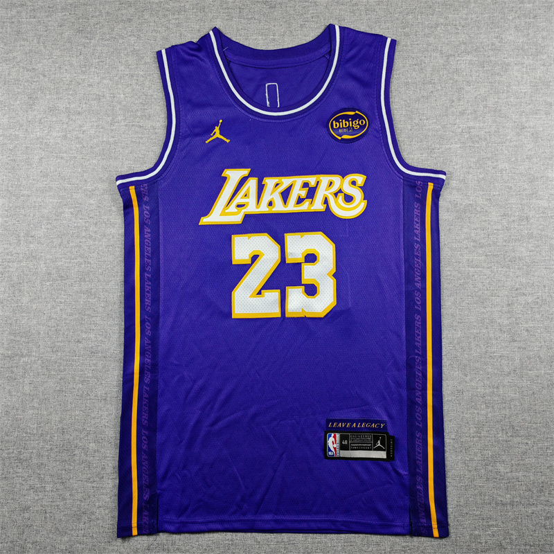 Men's Los Angeles Lakers LeBron James #23 Purple Swingman Player Jersey - Statement Edition