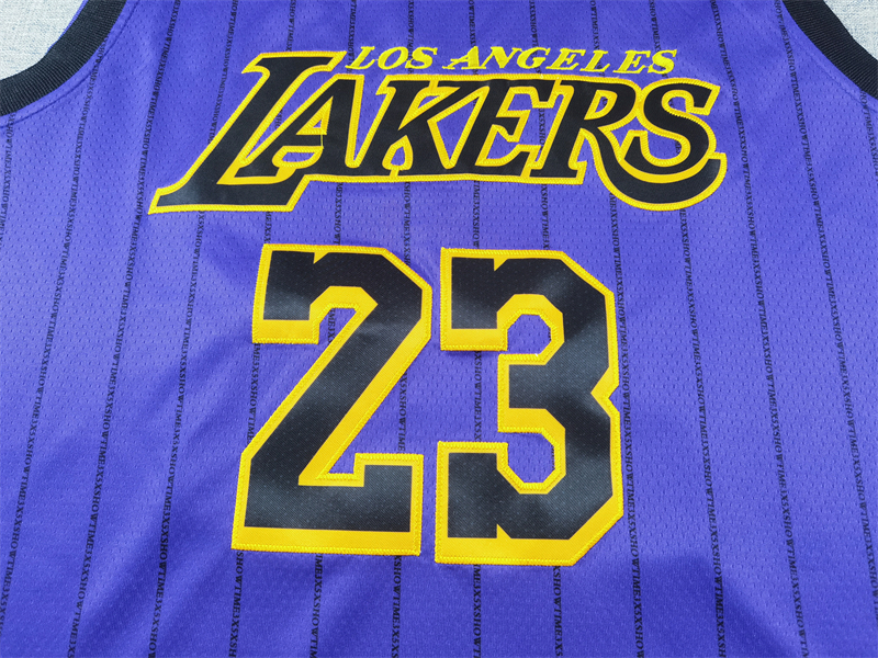Men's Los Angeles Lakers LeBron James #23 Purple Swingman Jersey - City Edition