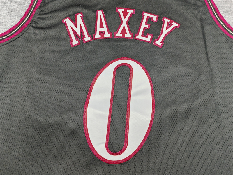 Men's Philadelphia 76ers Tyrese Maxey #0 Black Swingman Jersey - Classic Edition