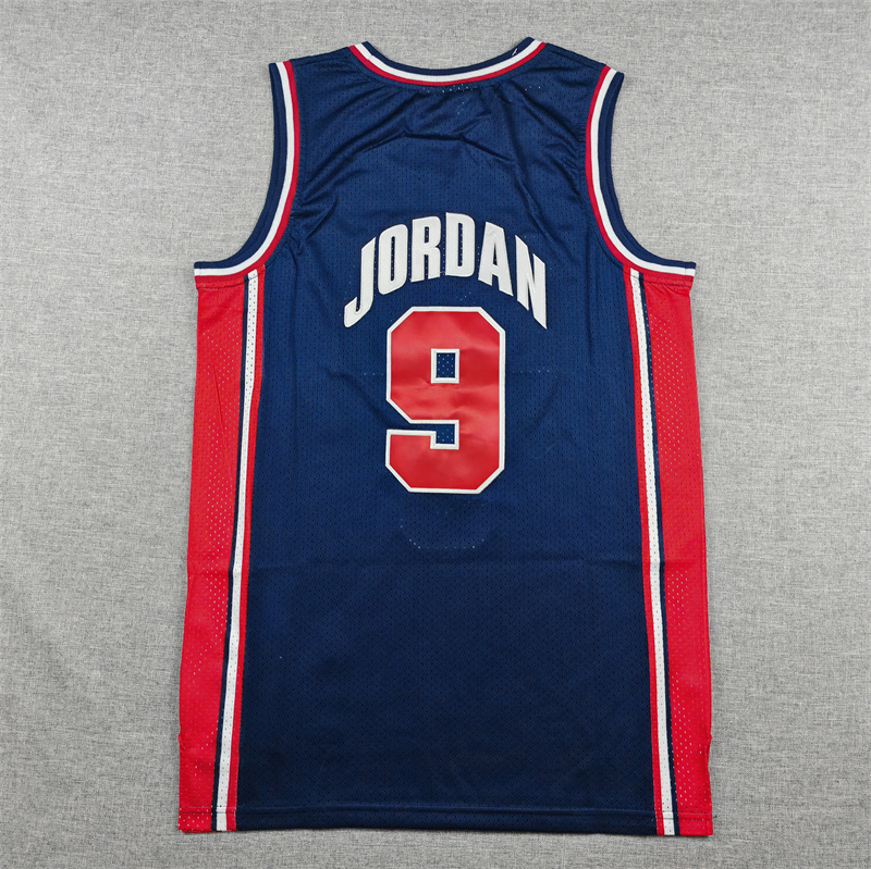Men's USA Dream Team Michael Jordan #9 Navy Swingman Player Jersey
