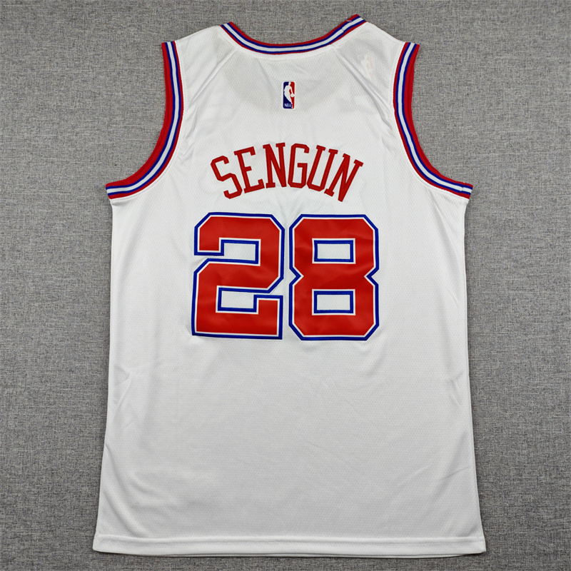 Men's Houston Rockets Alperen Sengun #28 White 2025/26 Swingman Jersey - City Edition