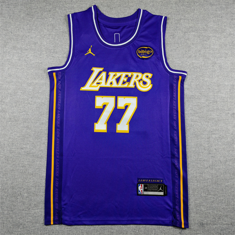 Men's Los Angeles Lakers Luka Doncic #77 Purple Swingman Player Jersey - Statement Edition