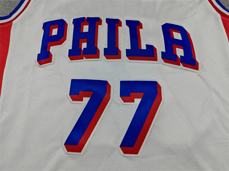 Men's Philadelphia 76ers V. J. Edgecombe #77 White Swingman Jersey - Association Edition