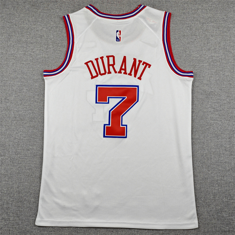 Men's Houston Rockets Kevin Durant #7 White 2025/26 Swingman Jersey - City Edition