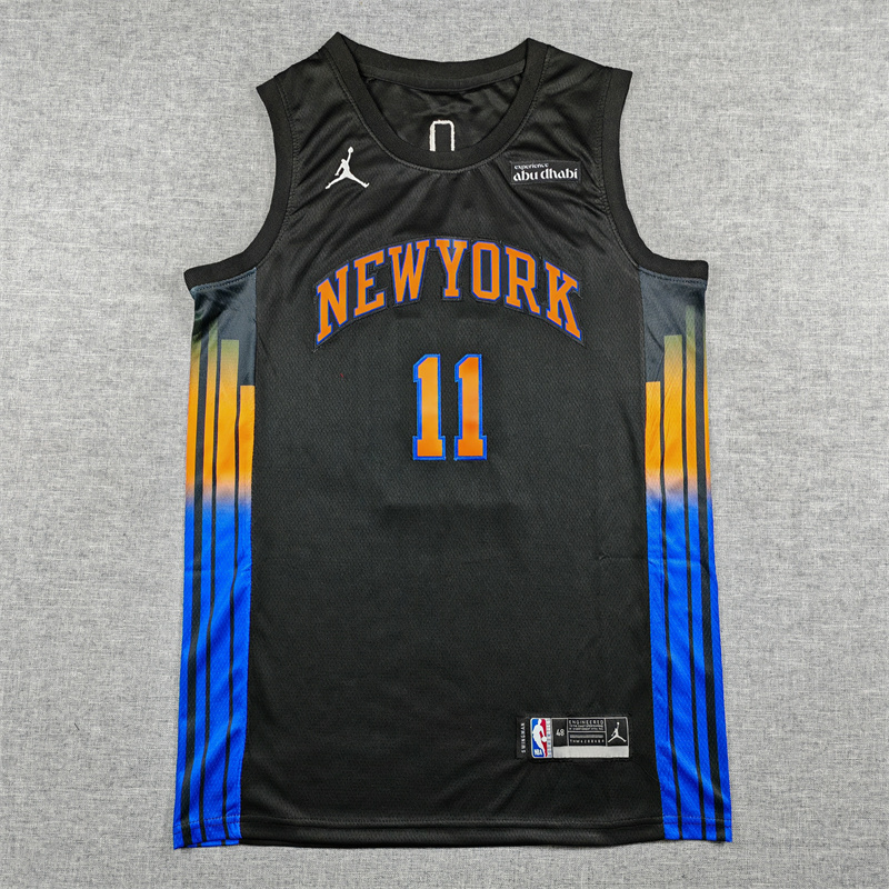 Men's New York Knicks Jalen Brunson #11 Black Swingman Jersey - Statement Edition