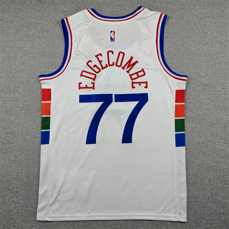 Men's Philadelphia 76ers V. J. Edgecombe #77 White 2024/25 Swingman Player Jersey - City Edition