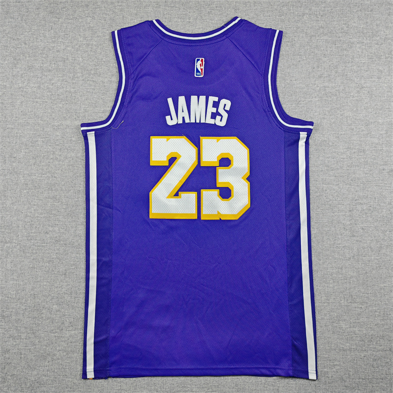 Men's Los Angeles Lakers LeBron James #23 Purple Swingman Player Jersey - Statement Edition