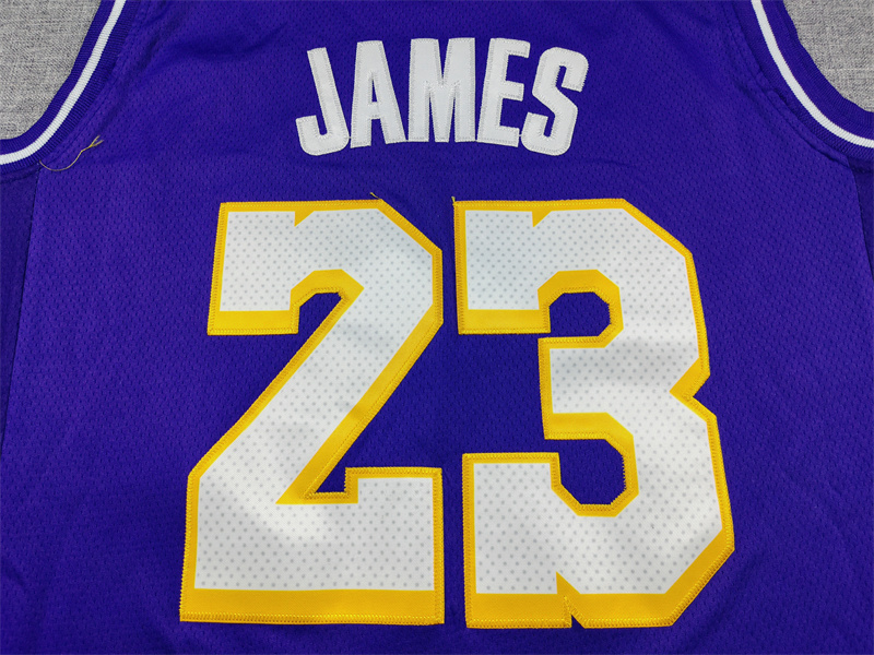 Men's Los Angeles Lakers LeBron James #23 Purple Swingman Player Jersey - Statement Edition