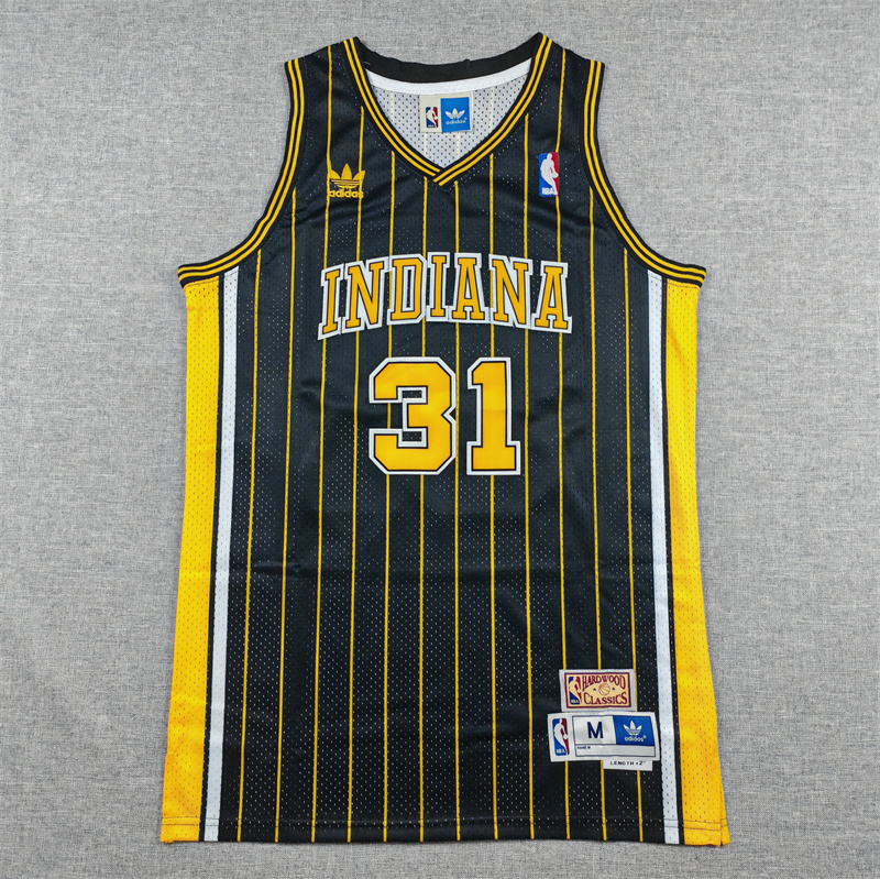 Men's Indiana Pacers Reggie Miller #31 Black Swingman Player Jersey