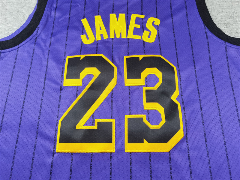 Men's Los Angeles Lakers LeBron James #23 Purple Swingman Jersey - City Edition