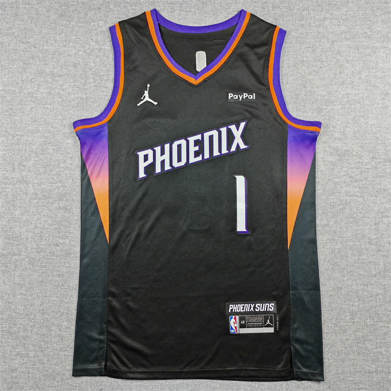 Men's Phoenix Suns Devin Booker #1 Black Swingman Jersey - Statement Edition