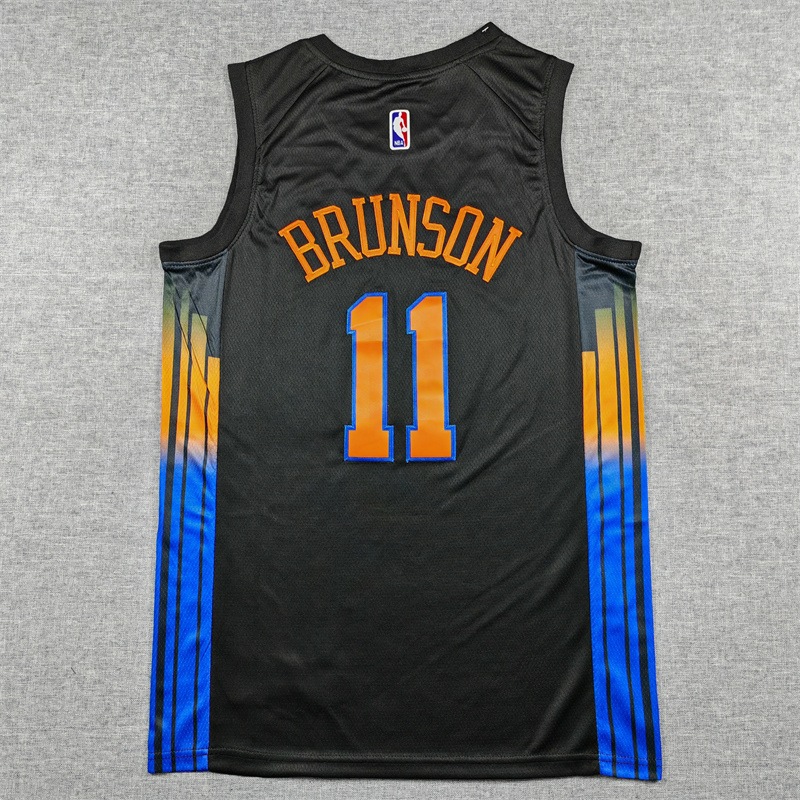 Men's New York Knicks Jalen Brunson #11 Black Swingman Jersey - Statement Edition