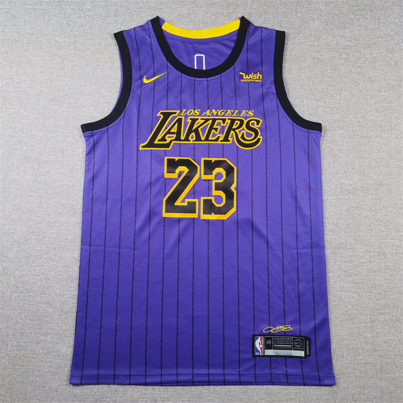 Men's Los Angeles Lakers LeBron James #23 Purple Swingman Jersey - City Edition