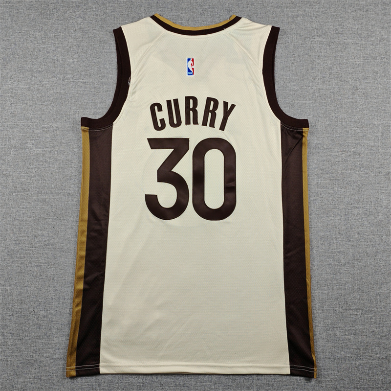 Men's Golden State Warriors Stephen Curry #30 Tan 2025/26 Swingman Jersey - City Edition