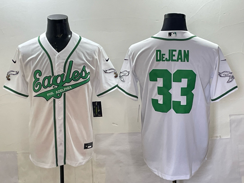 Men's Philadelphia Eagles Cooper DeJean #33 White Player Jersey