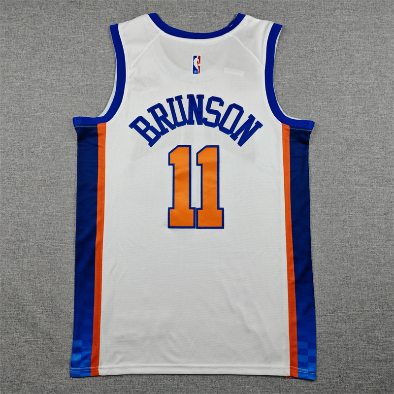 Men's New York Knicks Jalen Brunson #11 White 2025/26 Swingman Jersey - City Edition