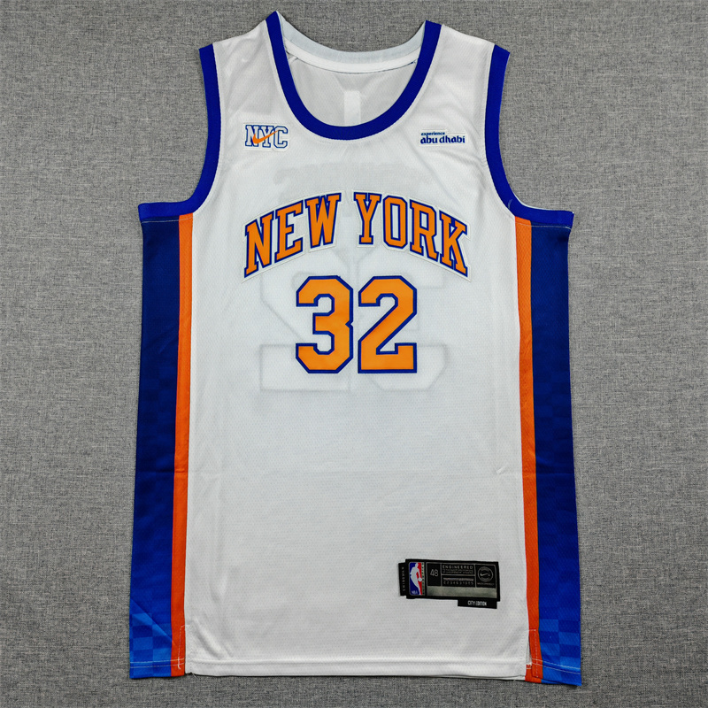Men's New York Knicks Karl-Anthony Towns #32 White 2025/26 Swingman Jersey - City Edition