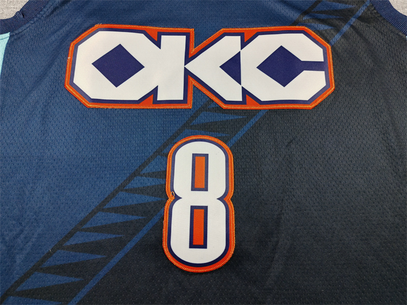 Men's Oklahoma City Thunder Jalen Williams #8 Navy 2025/26 Swingman Jersey - City Edition