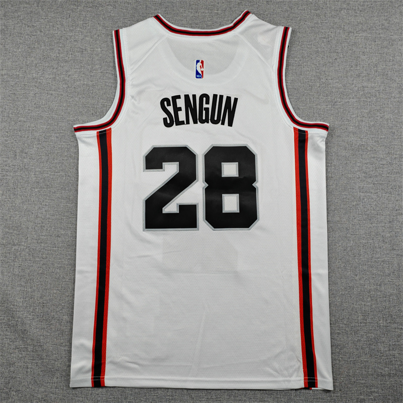Men's Houston Rockets Alperen Sengun #28 White 2024/25 Swingman Player Jersey - City Edition