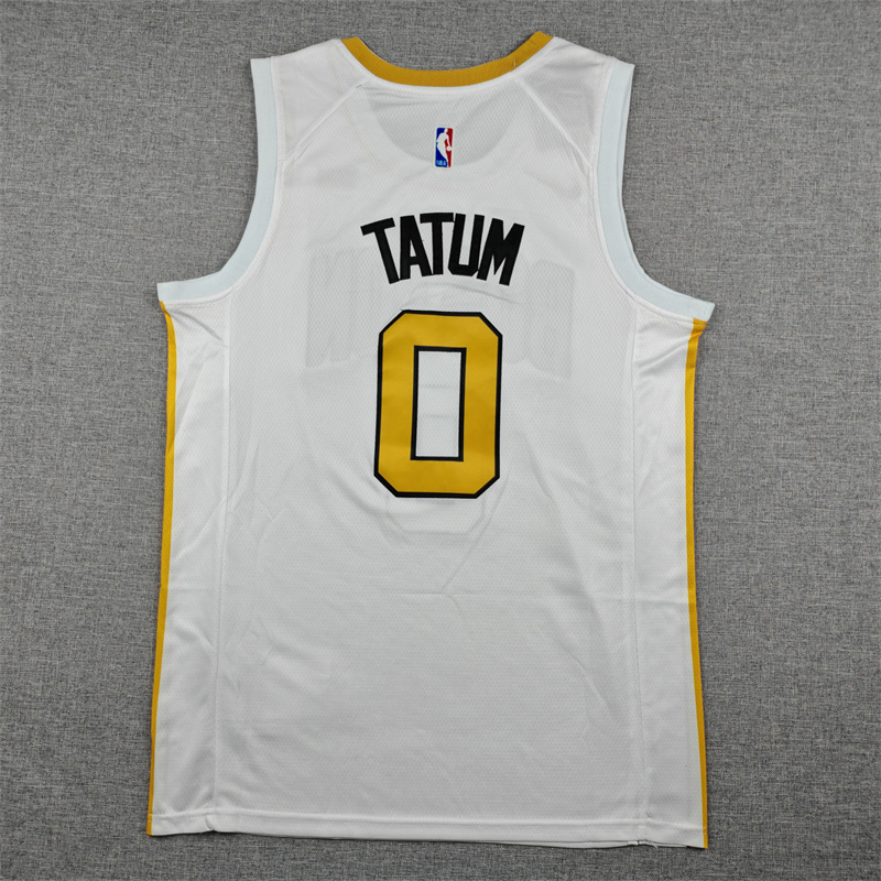 Men's Boston Celtics Jayson Tatum #0 White 2025/26 Swingman Jersey - City Edition