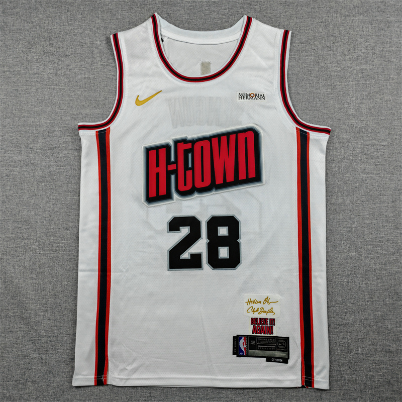 Men's Houston Rockets Alperen Sengun #28 White 2024/25 Swingman Player Jersey - City Edition