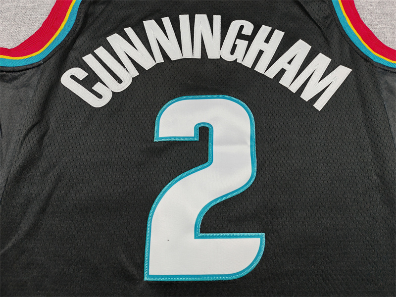 Men's Detroit Pistons Cade Cunningham #2 Charcoal 2025/26 Swingman Jersey - City Edition