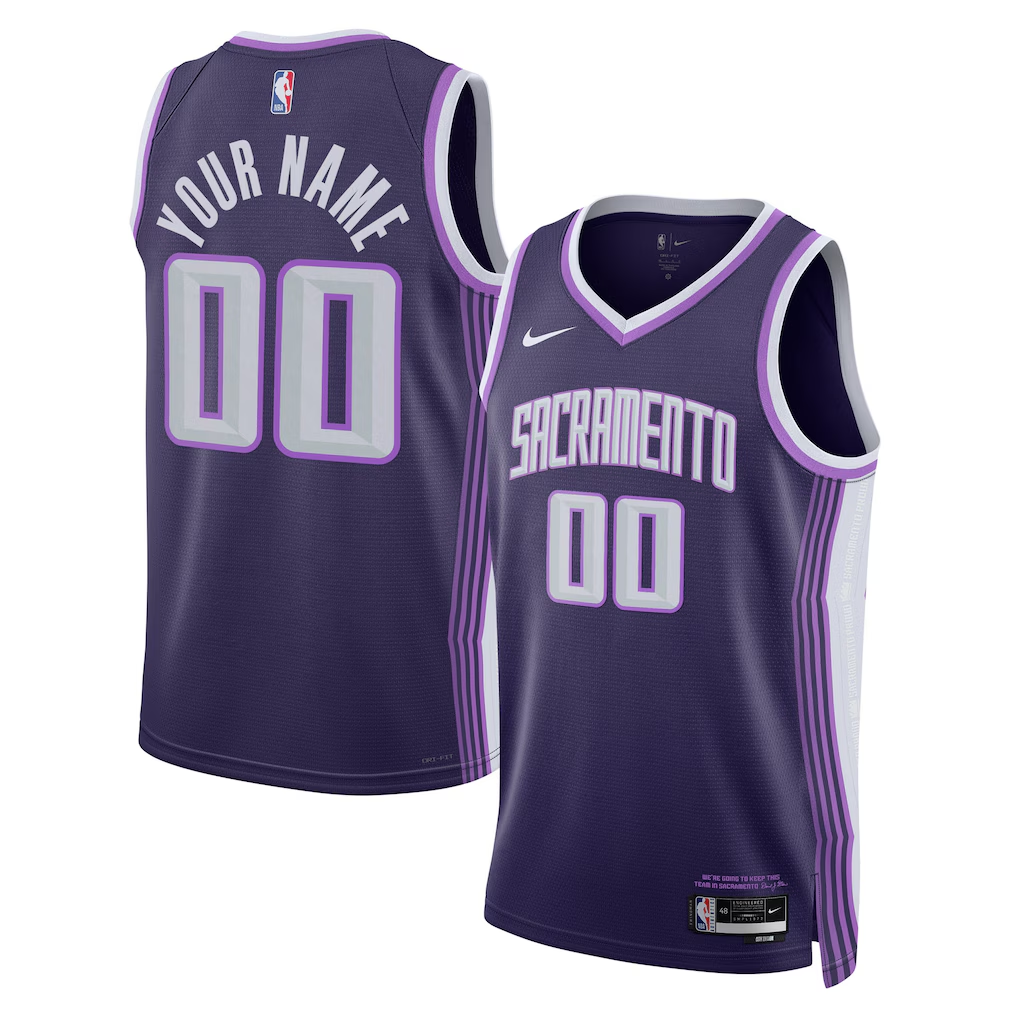 Men's Sacramento Kings Purple 2025/26 City Edition Swingman Custom Jersey
