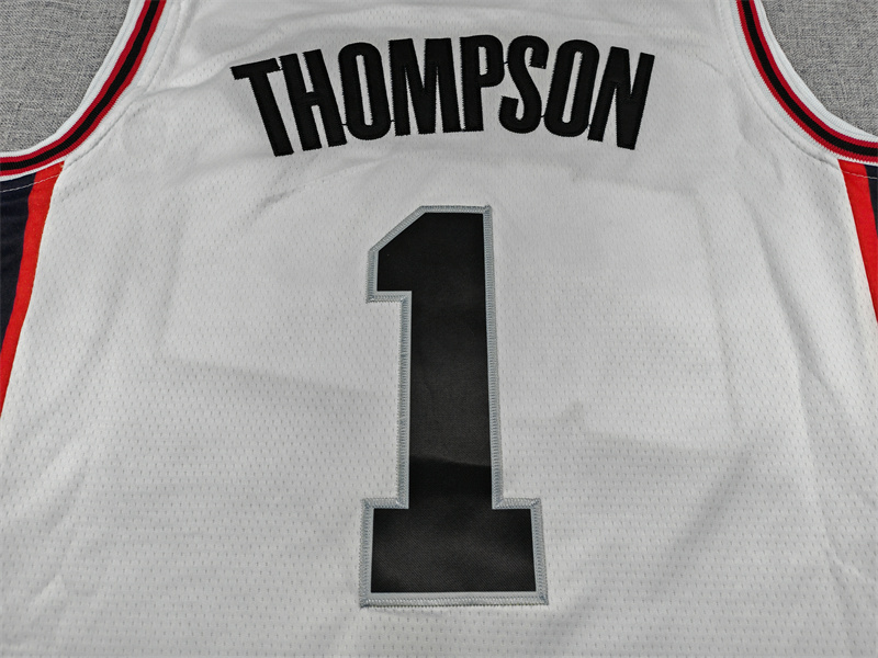 Men's Houston Rockets Amen Thompson #1 White 2024/25 Swingman Player Jersey - City Edition