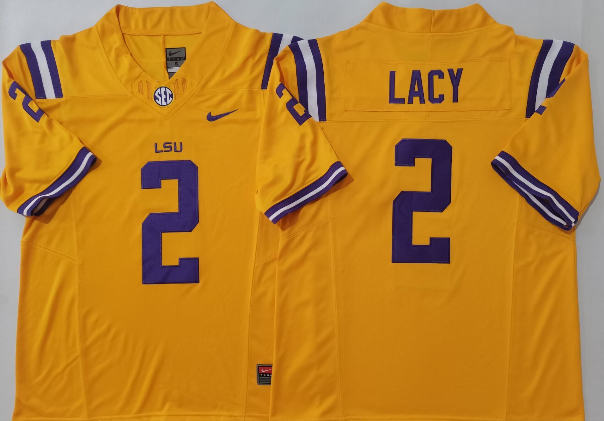 Men's LSU Tigers Kyren Lacy #2 Yellow Player Jersey