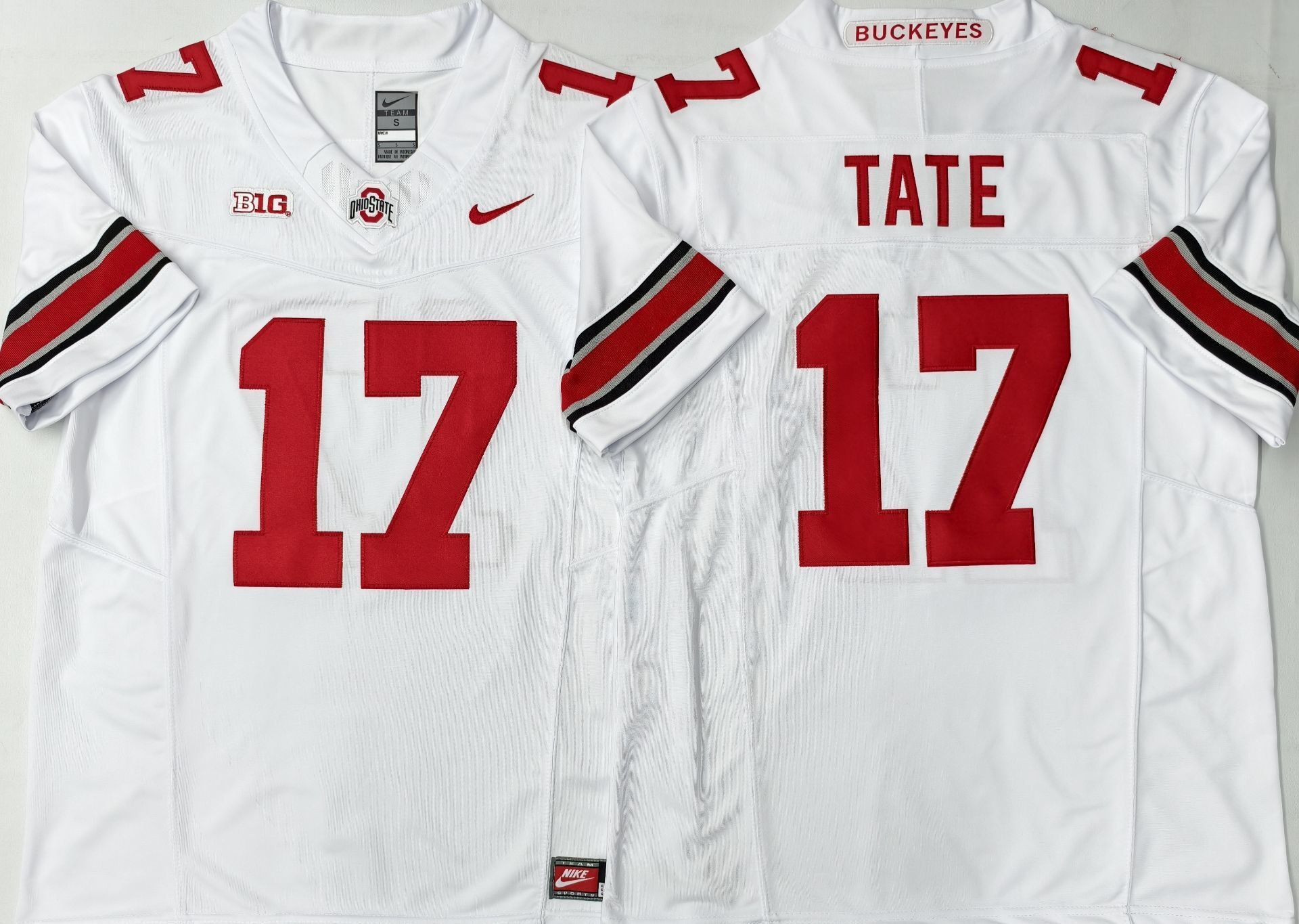 Men's Ohio State Buckeyes Carnell Tate #17 White Player Game Jersey