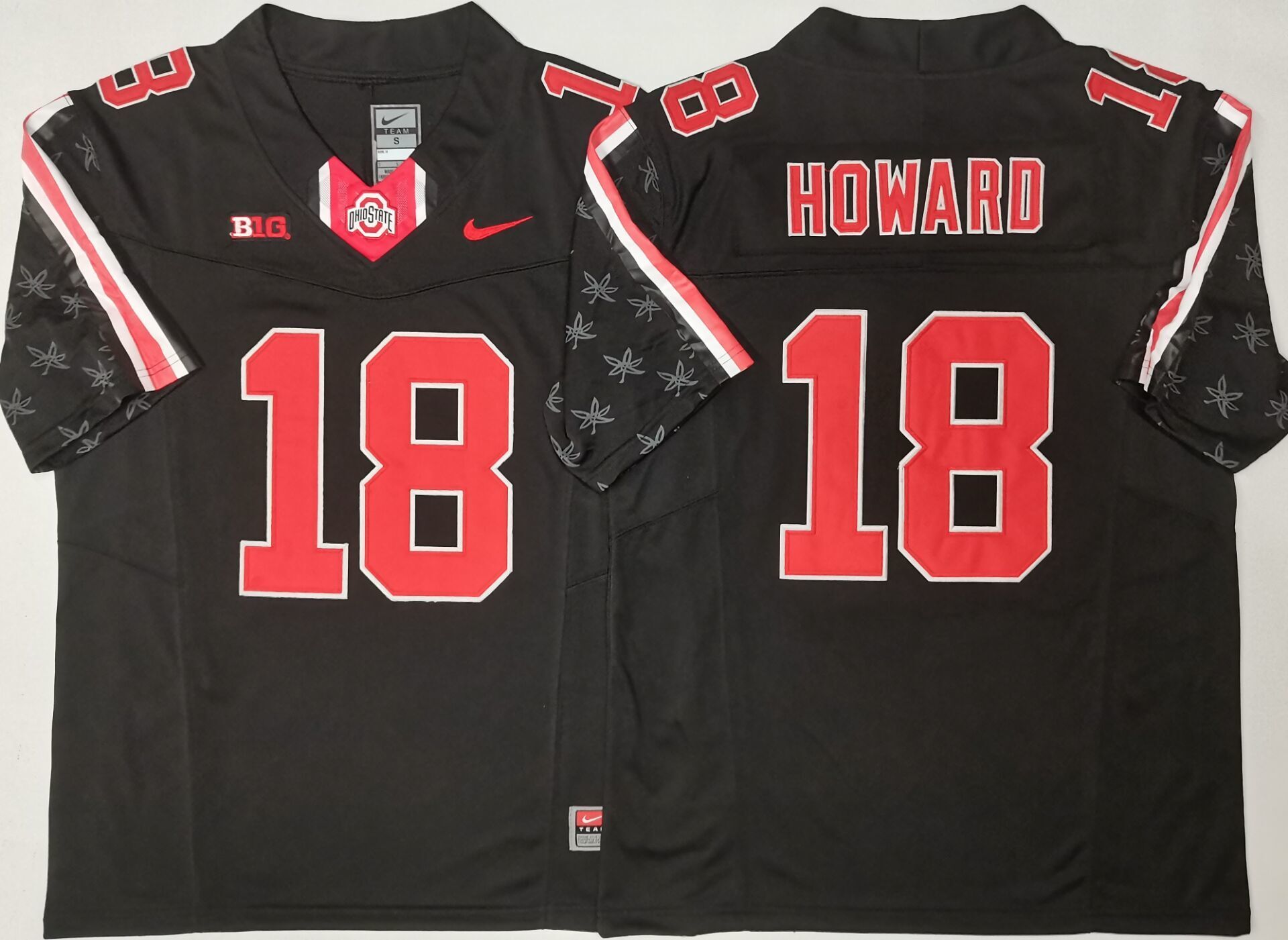 Men's Ohio State Buckeyes Will Howard #18 Black Player Jersey
